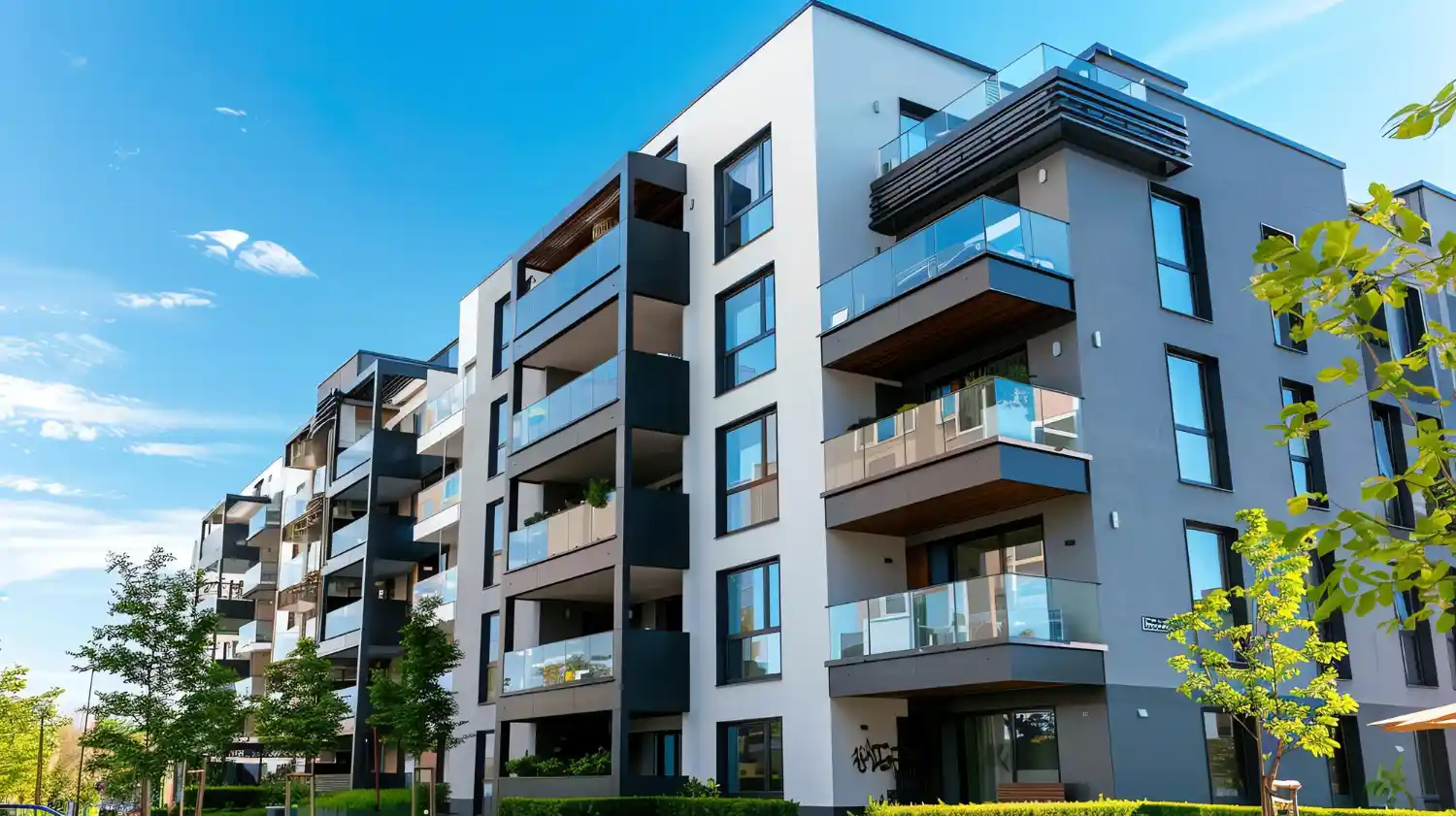 A luxury waterfront condo with a view of the ocean.